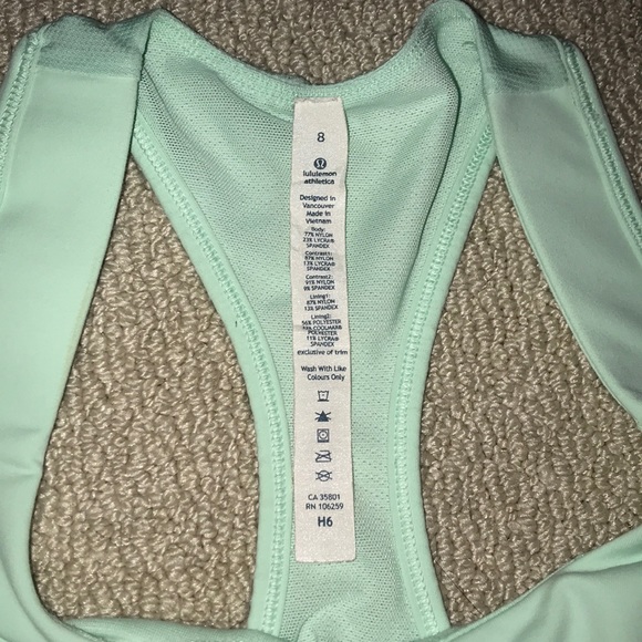 ✨LULULEMON MINT GREEN WORKOUT TANK✨ - Picture 2 of 3